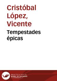 Tempestades épicas | Biblioteca Virtual Miguel de Cervantes