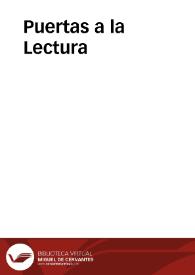 Puertas a la Lectura | Biblioteca Virtual Miguel de Cervantes