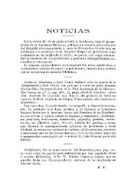 Boletín de la Real Academia de la Historia, tomo 59 (septiembre-octubre, 1911). Cuadernos III-IV. Noticias | Biblioteca Virtual Miguel de Cervantes