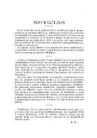 Boletín de la Real Academia de la Historia, tomo 59 (septiembre-octubre, 1911). Cuadernos III-IV. Noticias | Biblioteca Virtual Miguel de Cervantes