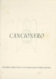 Cancionero / [de la Sección Femenina del Frente de Juventudes de F.E.T. y de las J.O.N.S.] | Biblioteca Virtual Miguel de Cervantes