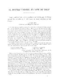 El disfraz varonil en Lope de Vega / José Homero Arjona | Biblioteca Virtual Miguel de Cervantes