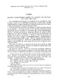 Apunte cronológico sobre "El Arenal de Sevilla" de Lope de Vega / J. H. Arjona | Biblioteca Virtual Miguel de Cervantes