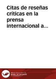 Citas de reseñas críticas en la prensa internacional a la novela "El lugar donde estuvo el paraíso" de Carlos Franz | Biblioteca Virtual Miguel de Cervantes