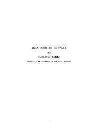 Juan Niño de Guevara / Harold E. Wethey | Biblioteca Virtual Miguel de Cervantes