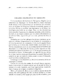 Hallazgo arqueológico en Tarragona / Ángel del Arco y Molinero | Biblioteca Virtual Miguel de Cervantes