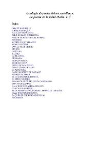 Antología de poetas líricos castellanos. La poesía en la Edad Media. T. 5 / Marcelino Menéndez Pelayo ; edición preparada por Enrique Sánchez Reyes | Biblioteca Virtual Miguel de Cervantes