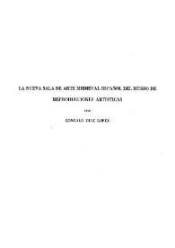 La nueva sala de arte medieval español del Museo de Reproducciones Artísticas | Biblioteca Virtual Miguel de Cervantes
