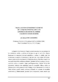 José Joaquín de Clararrosa [Reseña]: "Viaje al mundo subterráneo y secretos de la Inquisición revelados a los españoles. Seguido de El Hombre y el Bruto y otros escritos". (Salamanca: Plaza Universitaria Edicones, 2003) / Miguel Ángel García Argüeiz | Biblioteca Virtual Miguel de Cervantes