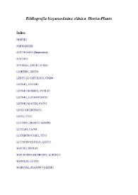 Bibliografía hispano-latina clásica. Hostio-Plauto / Marcelino Menéndez y Pelayo ; edición preparada por Enrique Sánchez Reyes | Biblioteca Virtual Miguel de Cervantes