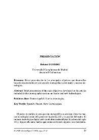 Signa: Revista de la Asociación española de Semiótica, núm. 17 (2008). Estado de la cuestión: Sobre teatro y nuevas tecnologías. Presentación | Biblioteca Virtual Miguel de Cervantes