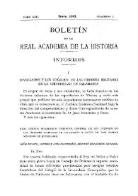 Jovellanos y los Colegios de las Órdenes Militares en la Universidad de Salamanca [1] / José Gómez Centurión | Biblioteca Virtual Miguel de Cervantes