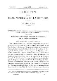 Jovellanos y los Colegios de las Órdenes Militares en la Universidad de Salamanca [3] / José Gómez Centurión | Biblioteca Virtual Miguel de Cervantes