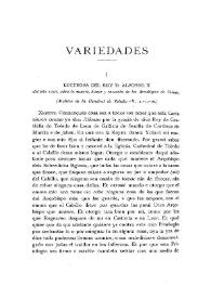 Luctuosa del Rey D. Alonso X del año 1256, sobre la muerte, bienes y sucesión de los Arzobispos de Toledo / Juan Pérez de Guzmán y Gallo | Biblioteca Virtual Miguel de Cervantes