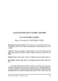 Las Palmas de Gran Canaria (1853-1900) / María del Mar López Cabrera | Biblioteca Virtual Miguel de Cervantes