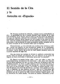 El sentido de la cita y la autocita en el poema "Espacio" / Aurora de Albornoz | Biblioteca Virtual Miguel de Cervantes