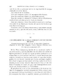"Los Benjamines de la Real Colegiata de San Isidoro de León". Estudios históricos por el M. I. Sr. Lic. D. Julio Pérez Llamazares, Magistral de dicha Real Colegiata. León, Imprenta Moderna, 1914 (Un tomo de 230 páginas en 8.º) | Biblioteca Virtual Miguel de Cervantes