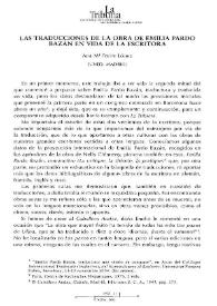 Las traducciones de la obra de Emilia Pardo Bazán en vida de la escritora / Ana M.ª Freire López | Biblioteca Virtual Miguel de Cervantes