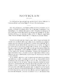 Noticias. Boletín de la Real Academia de la Historia, tomo 69 (noviembre 1916). Cuaderno V / J.P.de G. | Biblioteca Virtual Miguel de Cervantes