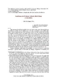 Semblanza del profesor Alberto Balil Illana (1928-1989) / Pedro Rodríguez Oliva | Biblioteca Virtual Miguel de Cervantes