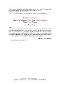 Informes académicos. Obras en el solar entre calle Reina y parque Nicolás Salmerón, en Almería / Antonio Blanco Freijeiro | Biblioteca Virtual Miguel de Cervantes