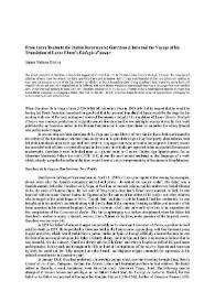 From Incan Realm to Italian Renaissance : Garcilaso el Inca and the Voyage of his Translation of Leone Ebreo's "Dialoghi d'Amore" / James Nelson Novoa | Biblioteca Virtual Miguel de Cervantes