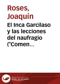 El Inca Garcilaso y las lecciones del naufragio ("Comentarios reales", libro I, cap. VIII) / Joaquín Roses | Biblioteca Virtual Miguel de Cervantes