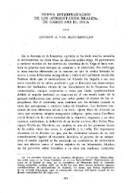 Nueva interpretación de los "Comentarios reales" / Antony A. van Beyster-Veldt | Biblioteca Virtual Miguel de Cervantes
