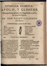 Apolo y Climene | Biblioteca Virtual Miguel de Cervantes