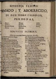Amado y aborrecido | Biblioteca Virtual Miguel de Cervantes