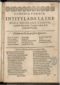 La enemiga favorable | Biblioteca Virtual Miguel de Cervantes