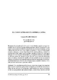 El canon literario en América Latina | Biblioteca Virtual Miguel de Cervantes