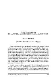 El pacto ambiguo. De la novela autobiográfica a la autoficción. Madrid: Biblioteca Nueva, 2007, 329 págs. / Íñigo Amo | Biblioteca Virtual Miguel de Cervantes