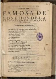 Los fijos de la Barbuda / Luis Vélez de Guevara ; segunda edición crítica y anotada (versión digital) de William R. Manson, C. George Peale [et al.] | Biblioteca Virtual Miguel de Cervantes