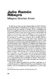 Julio Ramón Ribeyro / Milagros Sánchez Arnosi | Biblioteca Virtual Miguel de Cervantes