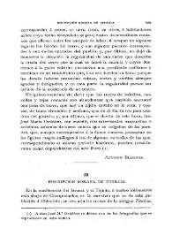 Inscripción romana de Titulcia / M. Roso de Luna | Biblioteca Virtual Miguel de Cervantes