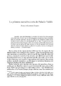 La primera narrativa corta de Palacio Valdés / Elena de Lorenzo Álvarez | Biblioteca Virtual Miguel de Cervantes