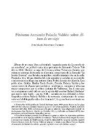 Póstumo Armando Palacio Valdés: sobre "Álbum de un viejo" / José María Martínez Cachero | Biblioteca Virtual Miguel de Cervantes