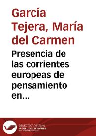 Presencia de las corrientes europeas de pensamiento en las retóricas y poéticas españolas del siglo XIX / María del Carmen García Tejera | Biblioteca Virtual Miguel de Cervantes