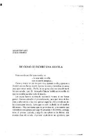 De cómo se escribe una novela / C.C. | Biblioteca Virtual Miguel de Cervantes