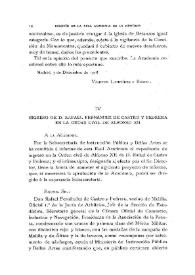 Ingreso de D. Rafael Fernández de Castro y Pedrera en la Orden Civil de Alfonso XII / El Marqués de Foronda | Biblioteca Virtual Miguel de Cervantes