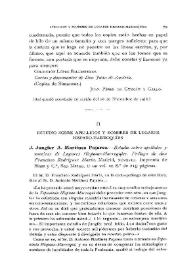 Estudio sobre apellidos y nombres de lugares hispano-marroquíes / El Marqués de Foronda | Biblioteca Virtual Miguel de Cervantes