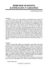 Derechos humanos. Justificación y garantías / Adrián Rentería | Biblioteca Virtual Miguel de Cervantes