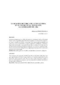 La memoria histórica de la posguerra en el teatro de la transición. La generación de 1982 / Eduardo Pérez-Rasilla | Biblioteca Virtual Miguel de Cervantes