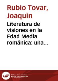 Literatura de visiones en la Edad Media románica: una imagen del otro mundo / Joaquín Rubio Tovar | Biblioteca Virtual Miguel de Cervantes
