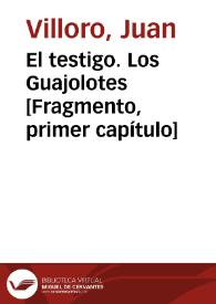 El testigo. Los Guajolotes [Fragmento, primer capítulo] / Juan Villoro | Biblioteca Virtual Miguel de Cervantes