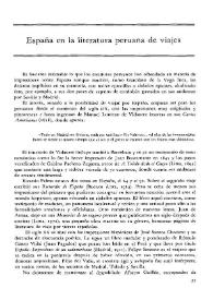 España en la literatura peruana de viajes / Estuardo Núñez | Biblioteca Virtual Miguel de Cervantes