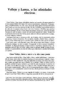 Vallejo y Larrea, o las afinidades electivas / Amancio Sabugo Abril | Biblioteca Virtual Miguel de Cervantes