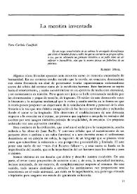 La mentira inventada / Francisco J. Satué | Biblioteca Virtual Miguel de Cervantes