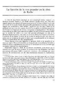 La función de la voz popular en la obra de Rulfo / Julio Rodríguez-Luis | Biblioteca Virtual Miguel de Cervantes